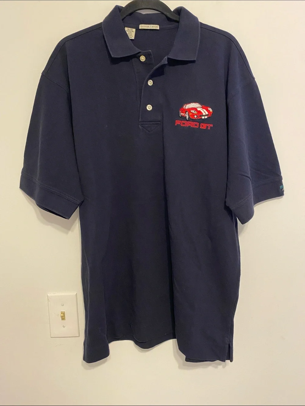 Navy Polo with Red Ford GT Patch